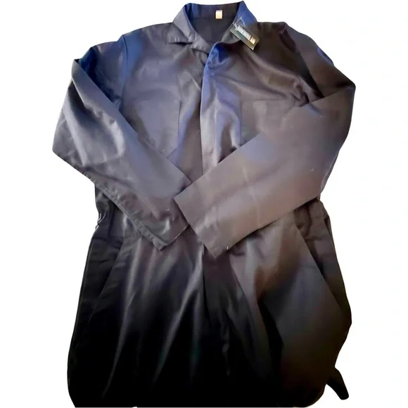 Men’S Twill Long Sleeve Coverall Utility Work Wear Sz L - Picture 5 of 7